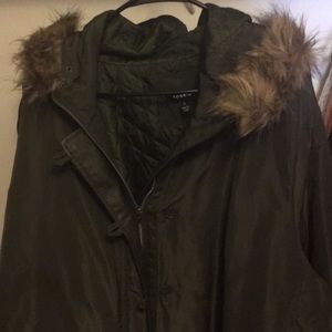 Torrid fur hooded winter coat